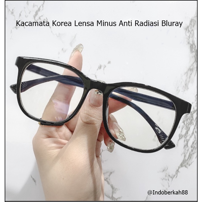 Kacamata Fashion Korea Lensa Minus Lensa anti radiasi bluray High Quality Material