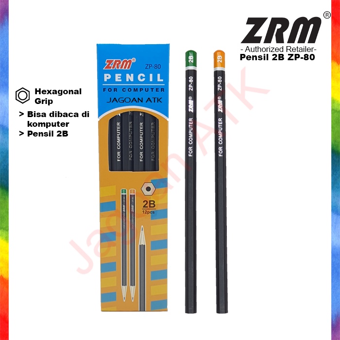 

Pensil Kayu 2B / 2B Wooden Pencil 12 pcs ZRM ZP-80