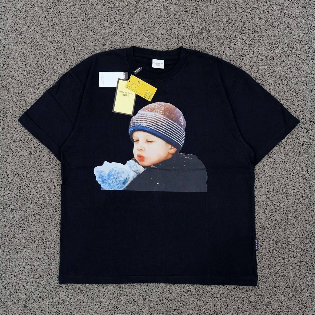 KAOS ADLV BEANIE KID BLACK TEES SHIRT