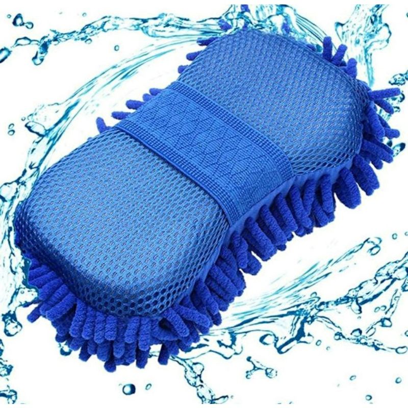 Sponge Busa Cuci Mobil Bahan Microfiber Model Cendol / Kain Lap Murah