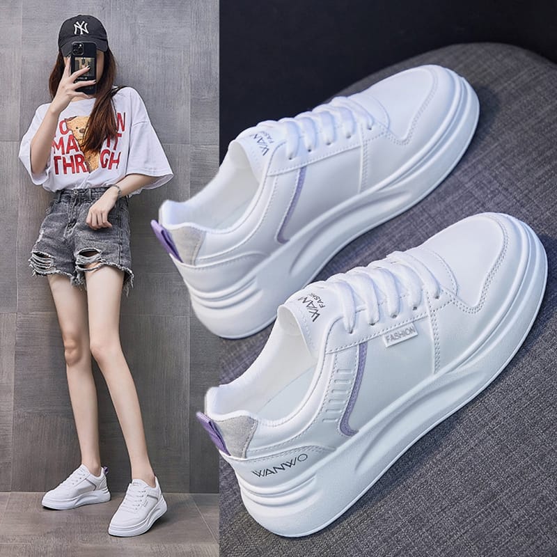 Sepatu Wanita Sneakers Kets Bertali Kasual Fashion Shoes Anti Slip AMC 55