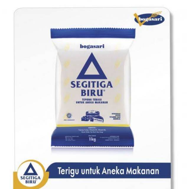 

TEPUNG TERIGU SEGITIGA biru CAKRA KEMBAR BOGASARI KEMASAN 1kg
