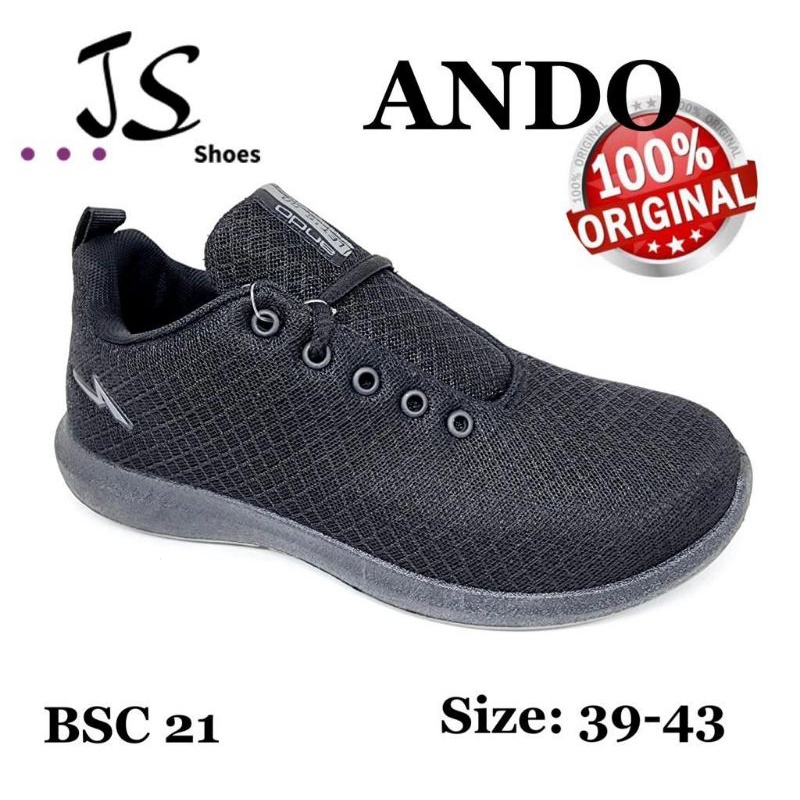 ANDO BSC 21 - SEPATU SNEAKERS SEPATU SEKOLAH TALI PRIA DEWASA MERK ANDO ORIGINAL