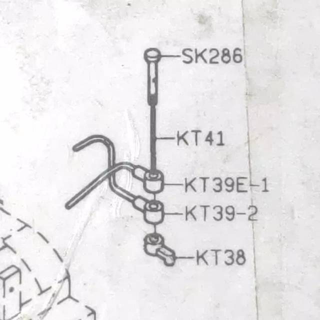 KT38 Original Sambungan Pipa Oil Mesin Jahit Obras 747 / 700F