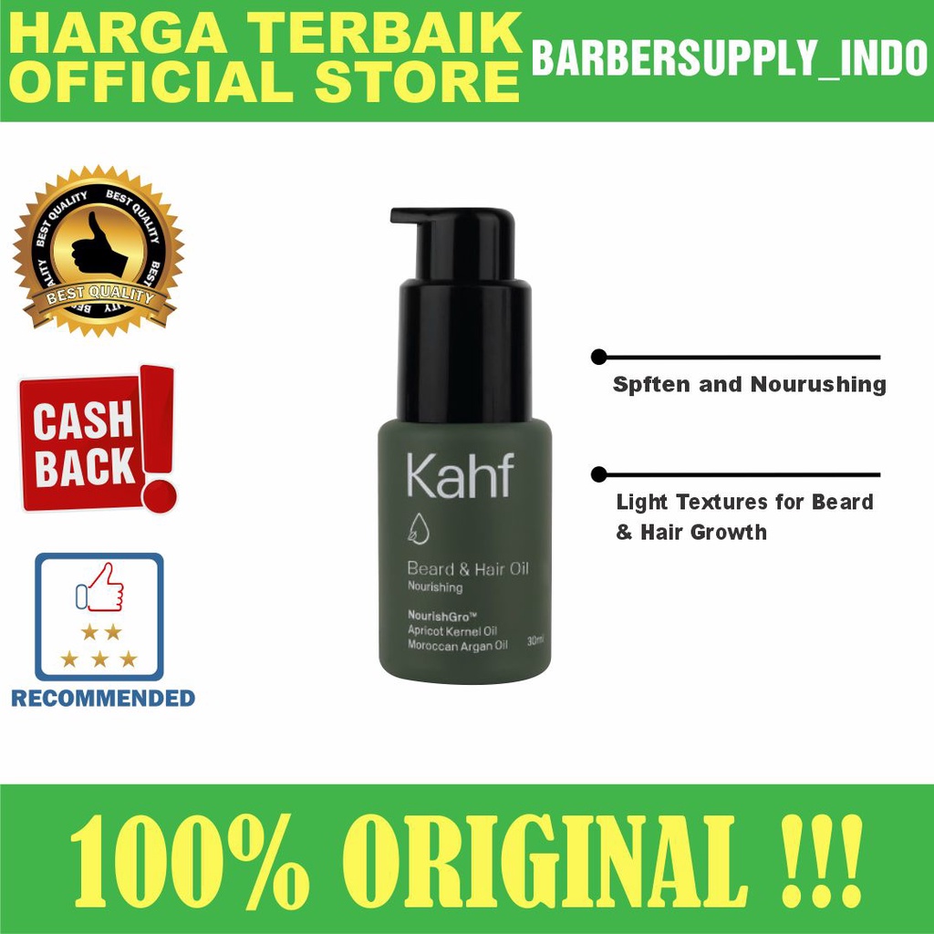 Kahf Nourishing Beard &amp; Hair Oil 30 ml - Minyak Janggut dan Rambut