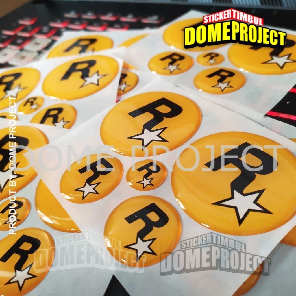 STIKER ROCKSTAR MOTOR TIMBUL EMBLEM LOGO ROCKSTAR YAMAHA AEROX NMAX LEXI SET AESTHETIC KEREN