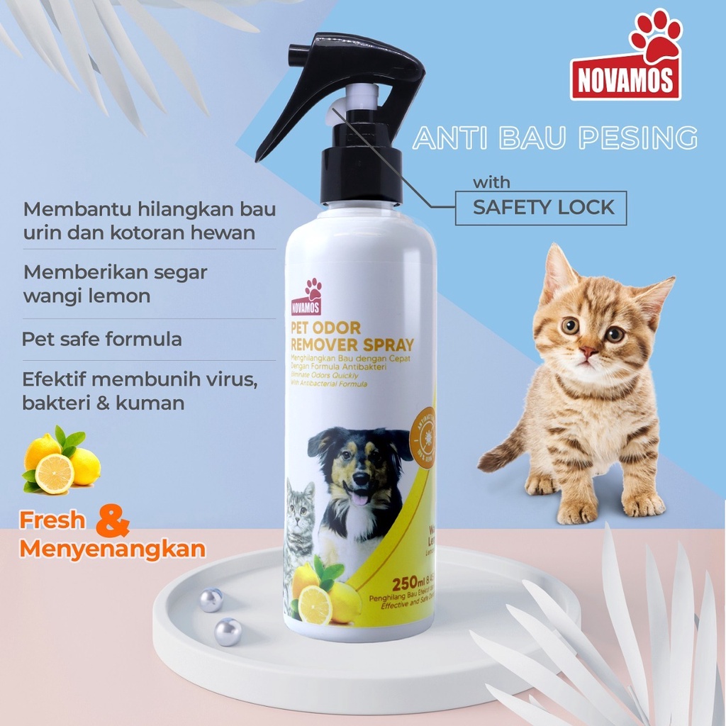 NOVAMOS Penghilang Bau Kotoran Kucing &amp; Anjing SpraY