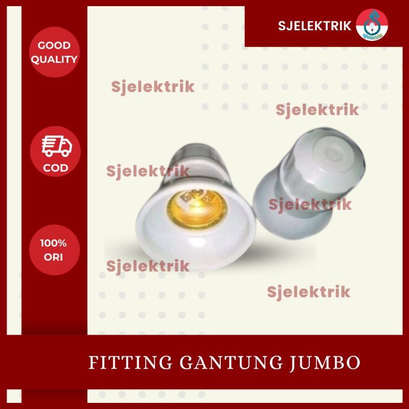 Fitting Lampu Gantung JUMBO Putih / Tempat Lampu / Rumah Lampu Gantung KOSS
