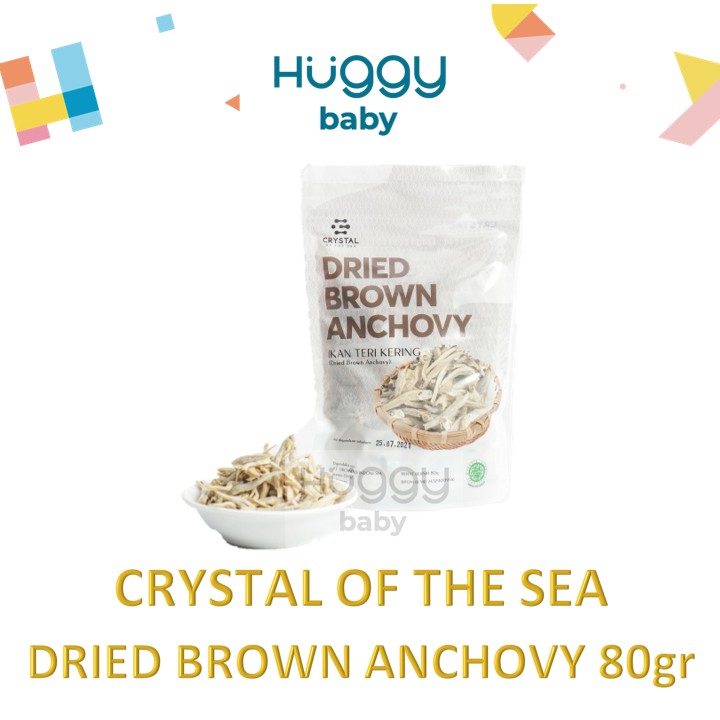 Crystal of the Sea DRIED BROWN ANCHOVY 80G Ikan Teri Jengki PLASTIKAN