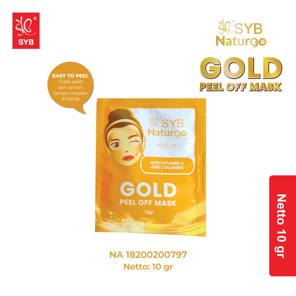 BEST SELLER &amp; VIRAL - SYB NATURGO Peel Off Mask Sachet (Satuan Ecer)