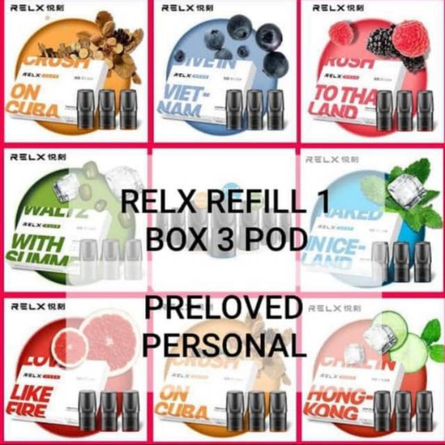 RELX PODS / RELX REFILL 1 BOX 3 POD ORIGINAL 100% CLASSIC