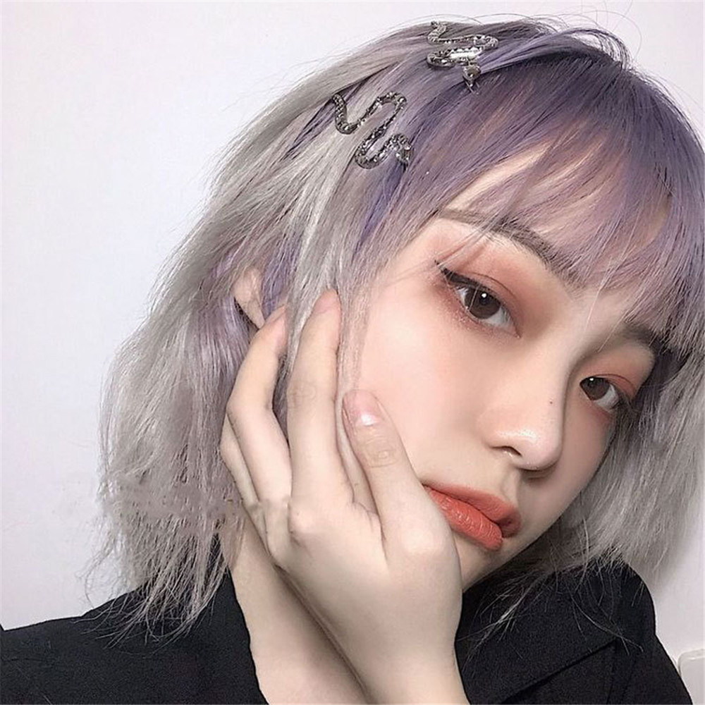 【COD Tangding】Ins Cool Girl Dark Snake Scorpion Snake Winding Creative Personality Hairpin Bang Clip