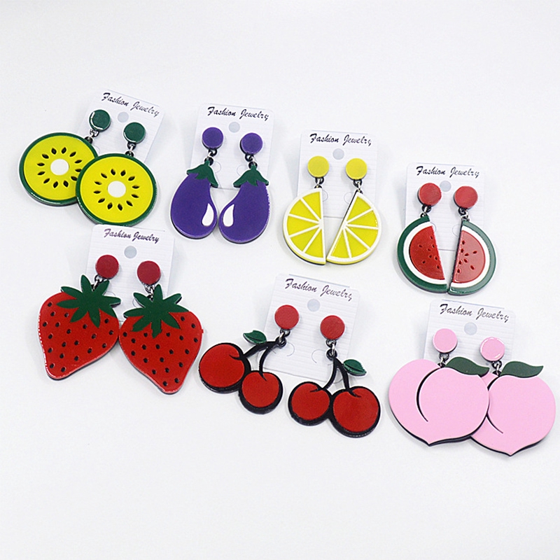 Anting Stud Desain Buah Gula Untuk Wanita