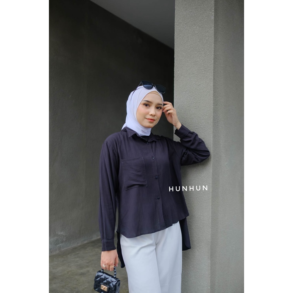 (Crinkle) Kemeja Basic Crinkle Pocket Premium