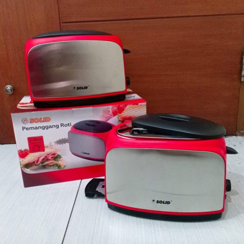 SOLID Pemanggang Roti 5212 R / Toaster Roti Model Lompat - Garansi 1 Tahun