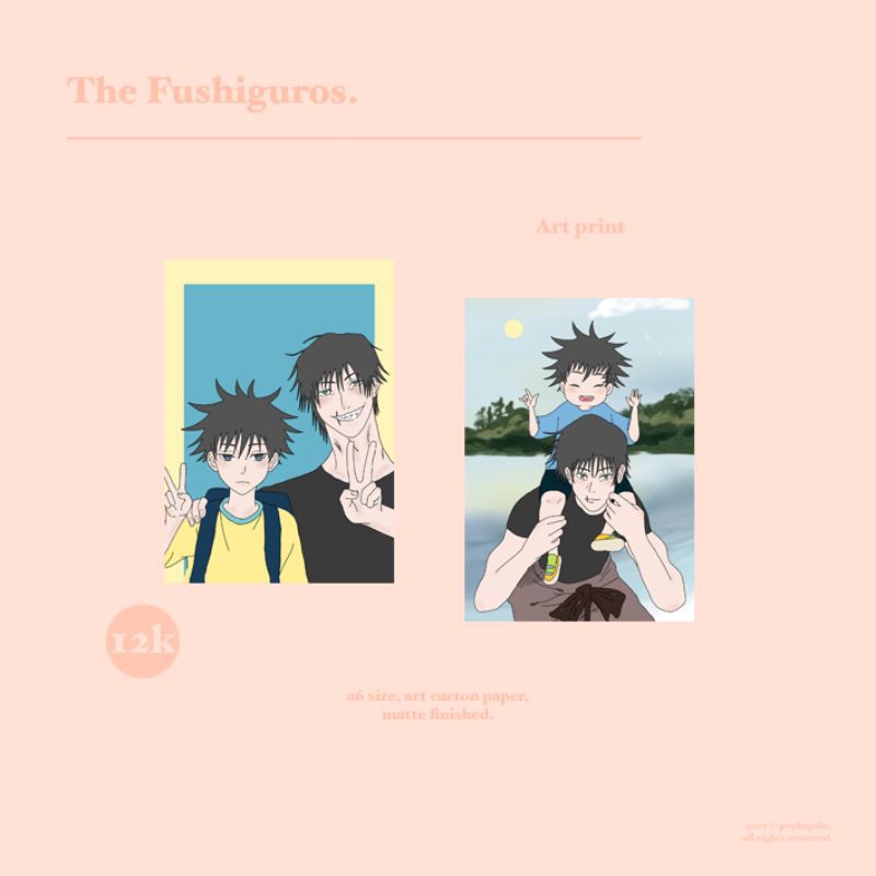 Jujutsu Kaisen Toji Megumi Art Print Postcard | The Fushiguros