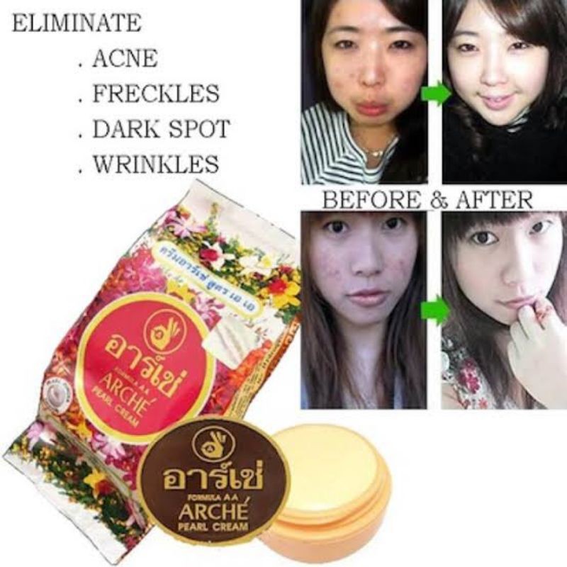 ARCHE PEARL CREAM ORIGINAL THAILAND 3 GR FOUNDATION GLOWING