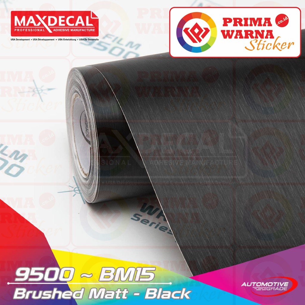 

[ROLL 152cm x 18m] MAXDECAL 9500 BM15 BLACK HITAM BRUSHED MATTE