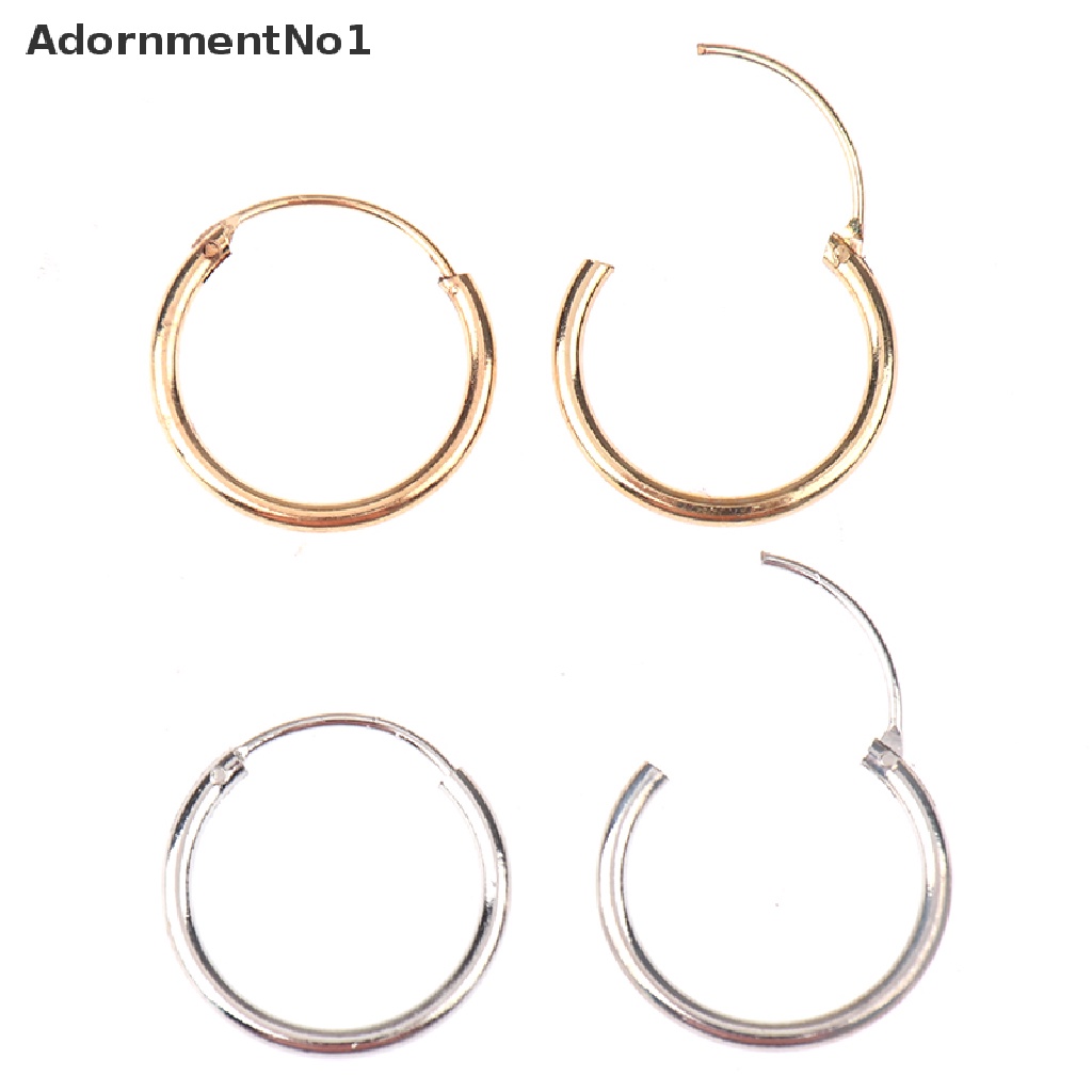 (AdornmentNo1) 3 Pasang / Set Anting Tusuk Bentuk Lingkaran Kecil Untuk Wanita