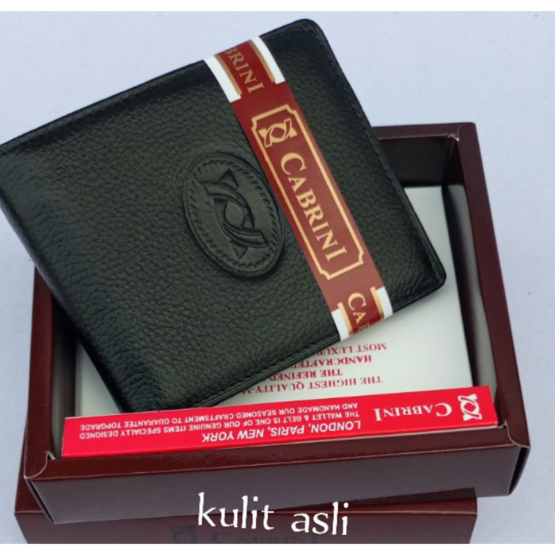 dompet peria dompet kulit asli mudel lipat merek CABRINI kulit asli