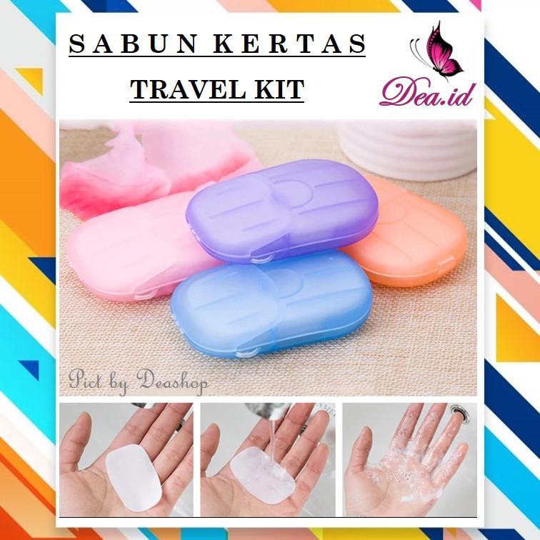 [DEASHOP] SABUN KERTAS / KERTAS SABUN / PAPER SOAP PORTABLE / HAND WASH PAPER TRAVEL KIT