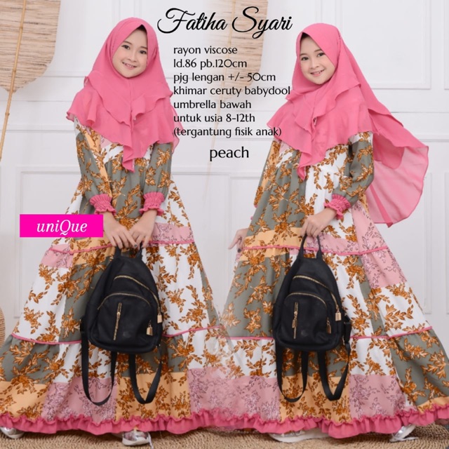 Gamis anak unique fatiha syari 281020