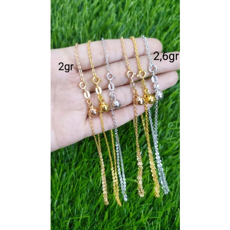 Gelang kaki asli silver 925/gelang kaki nori ukir +1bel/asli silver/perhiasan fashion