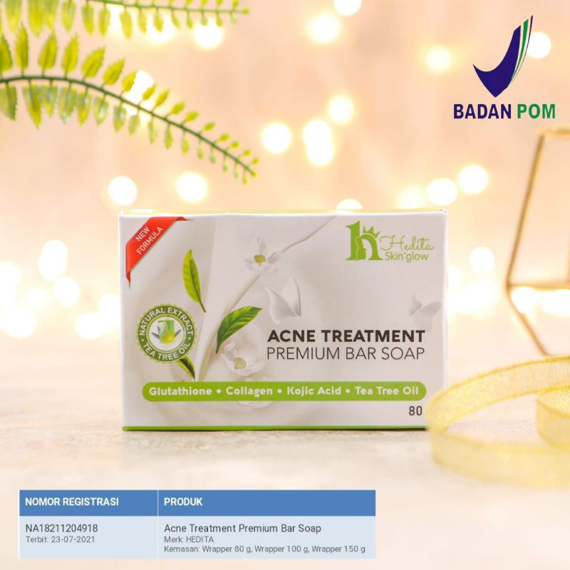 BPOM HEDITA ACNE TREATMENT PREMIUM BARSOAP 80GR