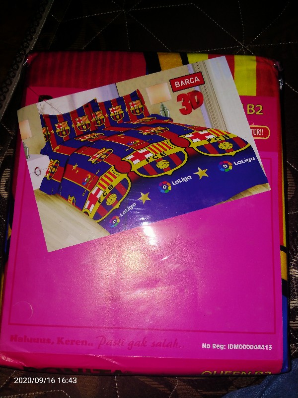 Sprei Bonita Barcelona Barca King 180x200 No.1 / Queen 160x200 No.2 Tinggi 20