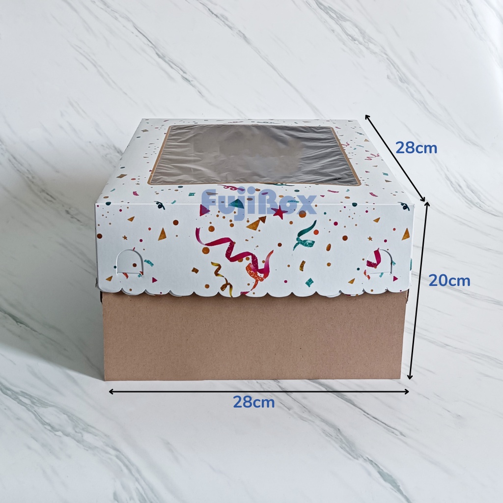 

( 1 PCS ) DUS KOTAK KUE TART 28 x 28 x 20 PARTY