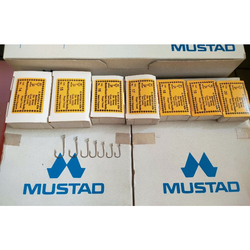 Kail Pancing Mustad Original Mata kail pancing mustad cap kunci no.14 sampai 20