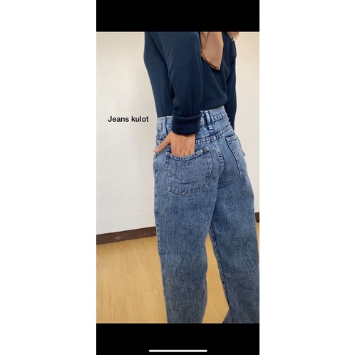 CELANA JEANS KULOT CELANA JEANS KARET
