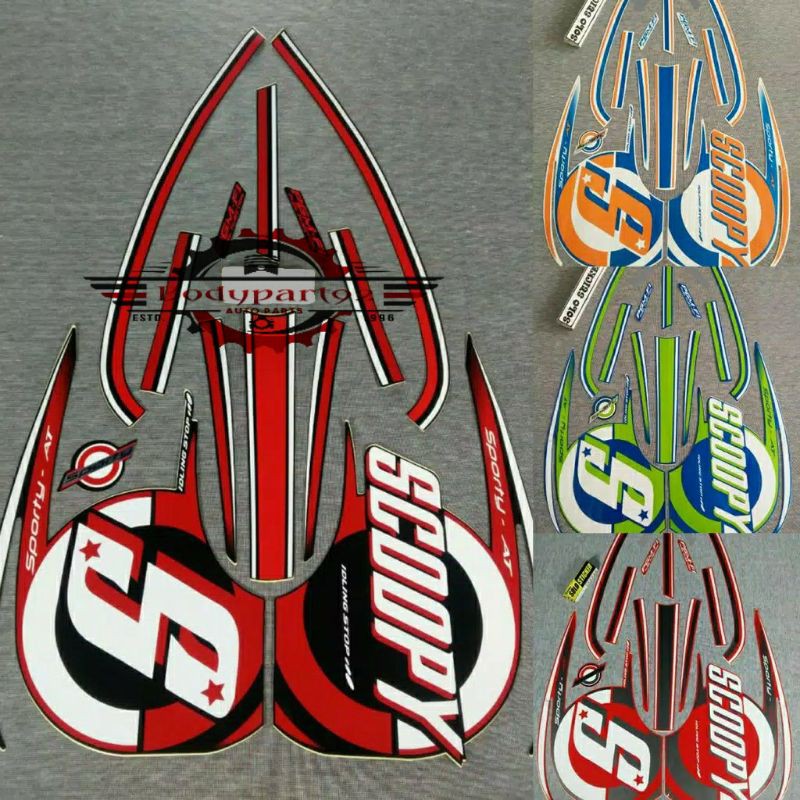 Striping Sticker Lis Motor Honda Scoopy F1 2015