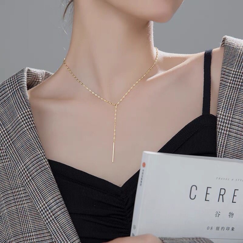 Kalung Titanium Gold Trending Juntai Korea Fashion Style Premium