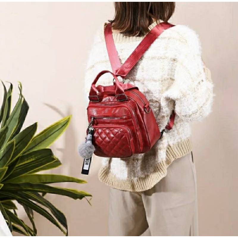 TAS RANSEL WANITA 2in1 / TAS STYLE KOREA / TAS SELEMPANG TERBARU