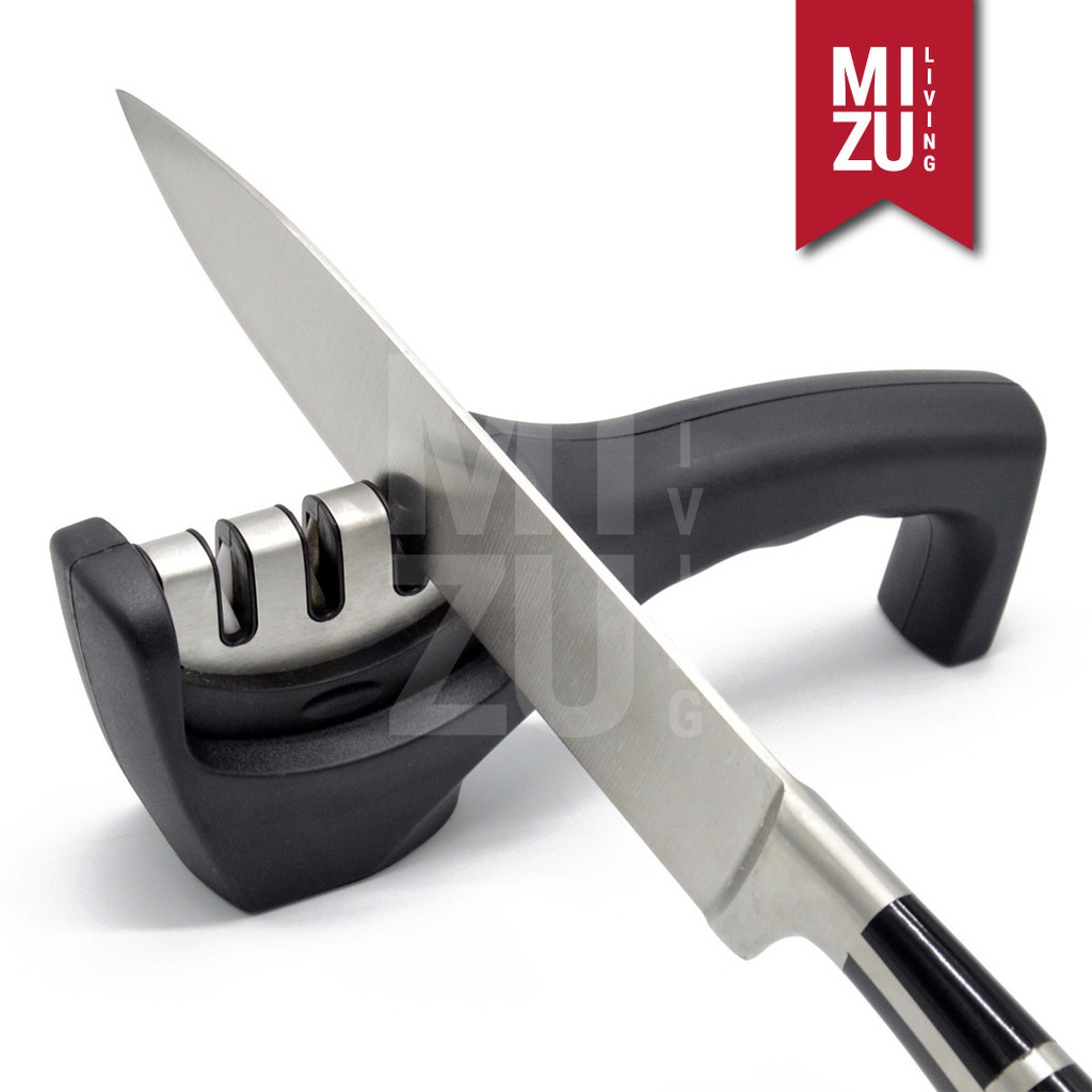 SHAPU-ICHI Triple Head Knife Sharpener Alat Pengasah Pisau Gunting Manual Tiga Kepala