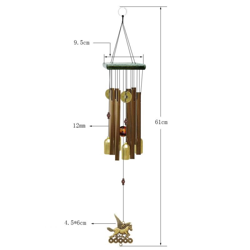 lonceng angin gantung Anti Karat lonceng angin aluminium Untuk Dekorasi Rumah Wind Chime Bentuk Koin Genta Angin