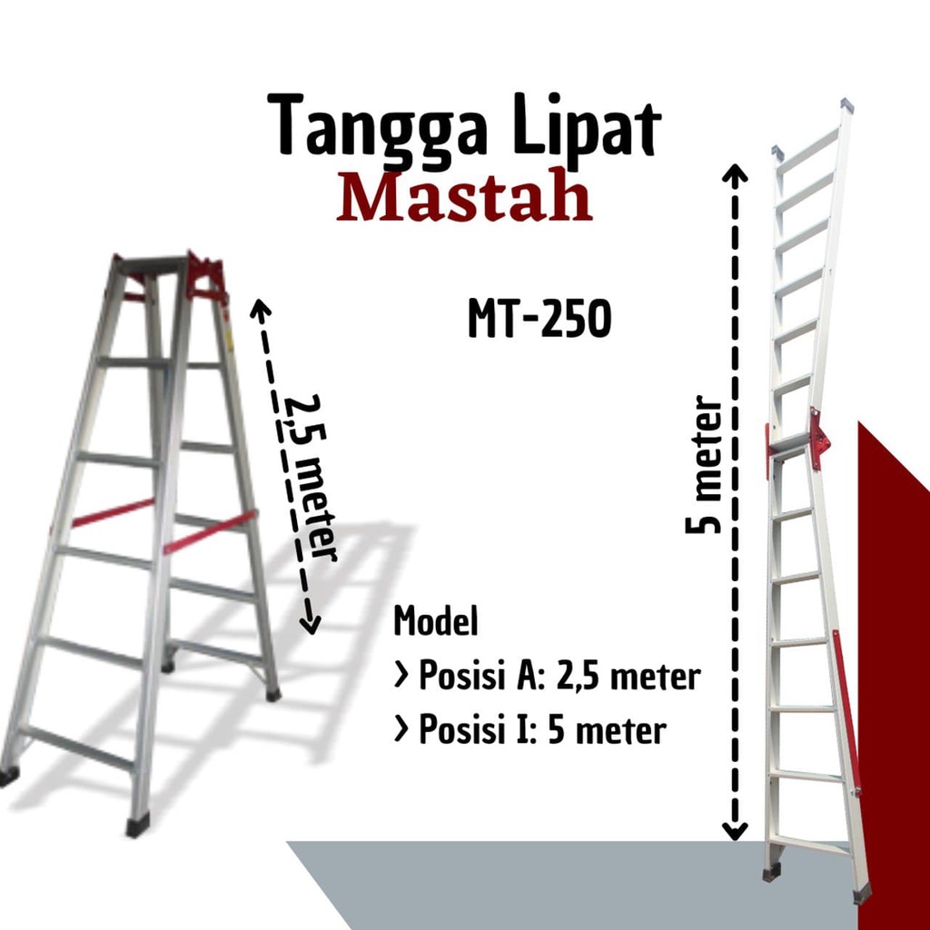 Tangga Lipat Aluminium MASTAH 250 CM