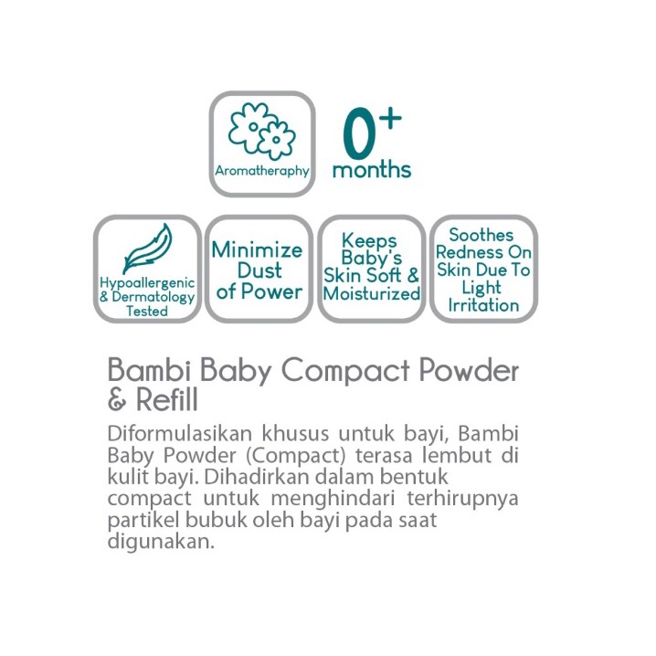 Bambi Baby Powder Compact 40gr Aromaterapi Lembut