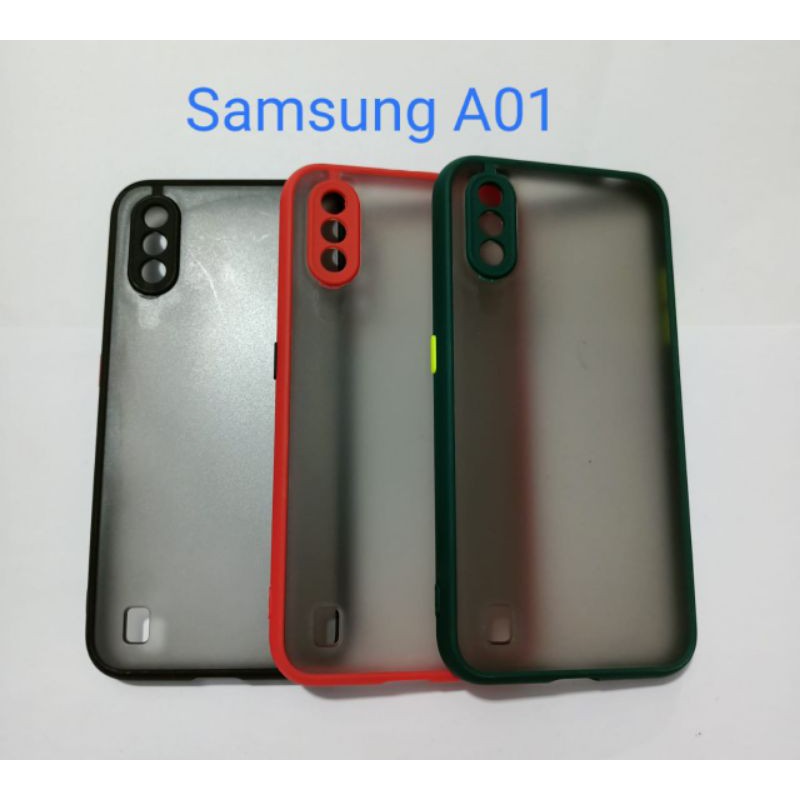 Case Hp Samsung A01 Casing Aero Matte Transparan Softcase Cesing Cover