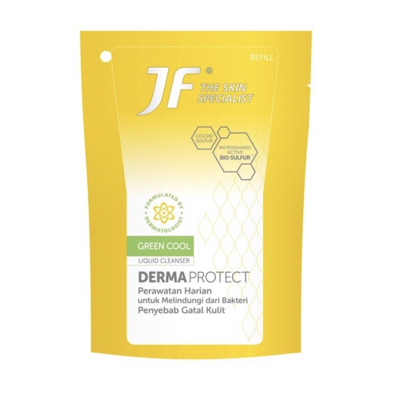 JF derma protect green cool pouch 200 ml refill