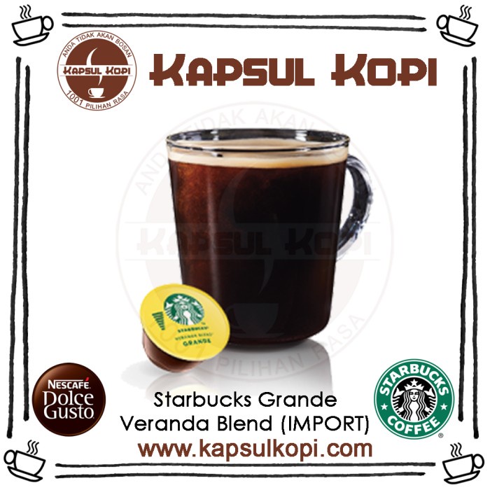 

Kopi - Starbucks Grande Veranda Blend Kapsul Kopi Nescafe Dolce Gusto Import