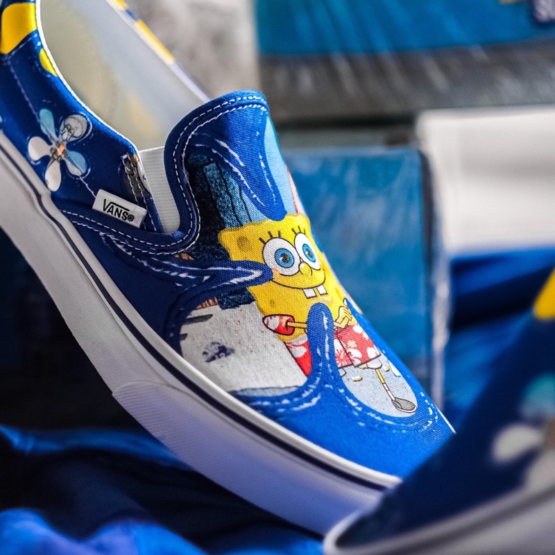 VANS SLIP-ON CLASSIC X SPONGEBOB “ALOHABOB” ORIGINAL 100%