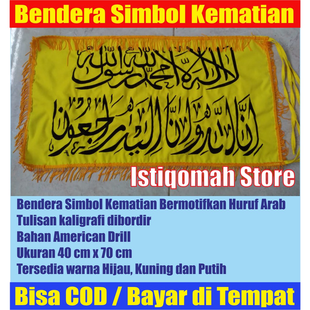 PROMO 1 Buah Kain Tutup Penutup Keranda Jenazah + 1 Bendera Simbol Kematian Full Bordir Bahan Drill