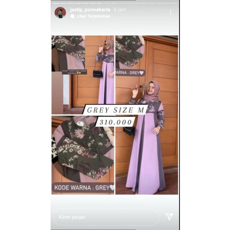 DINARA DRESS BY KALEELA GREY SIZE M