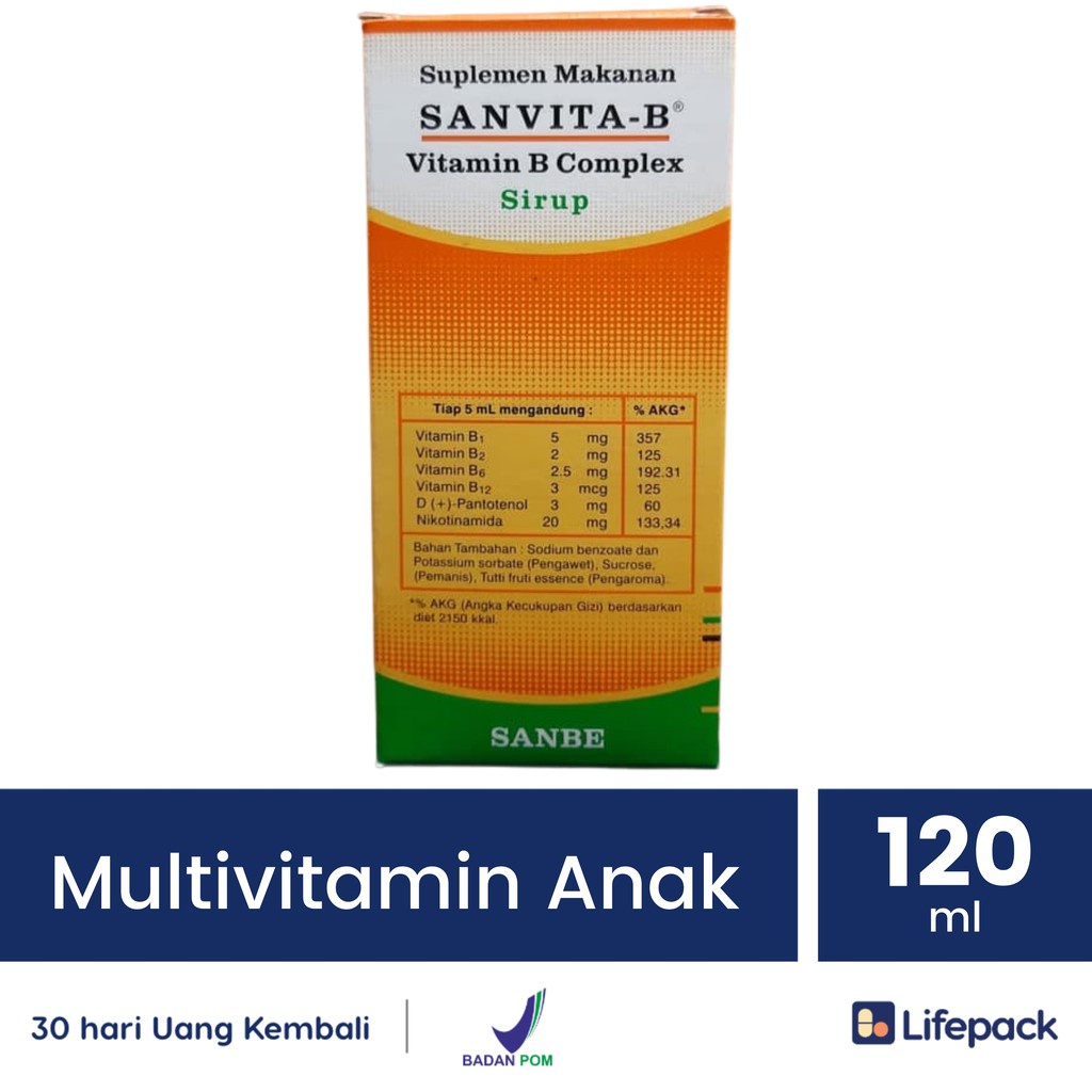 Jual Sanvita B Sirup - Multivitamin - LIFEPACK | Shopee Indonesia