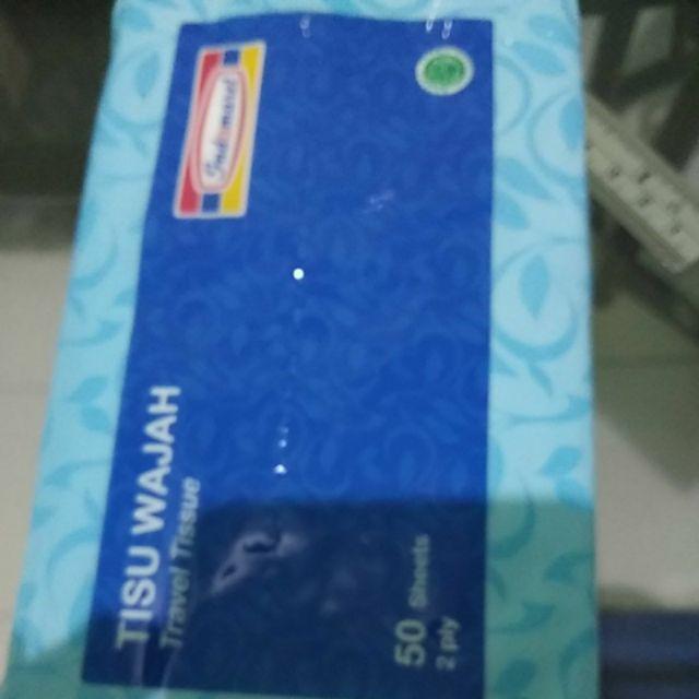 12 Pieces Tisu Wajah Travel Pack Indomaret 50 Sheets 2 Ply / Travel Tissue