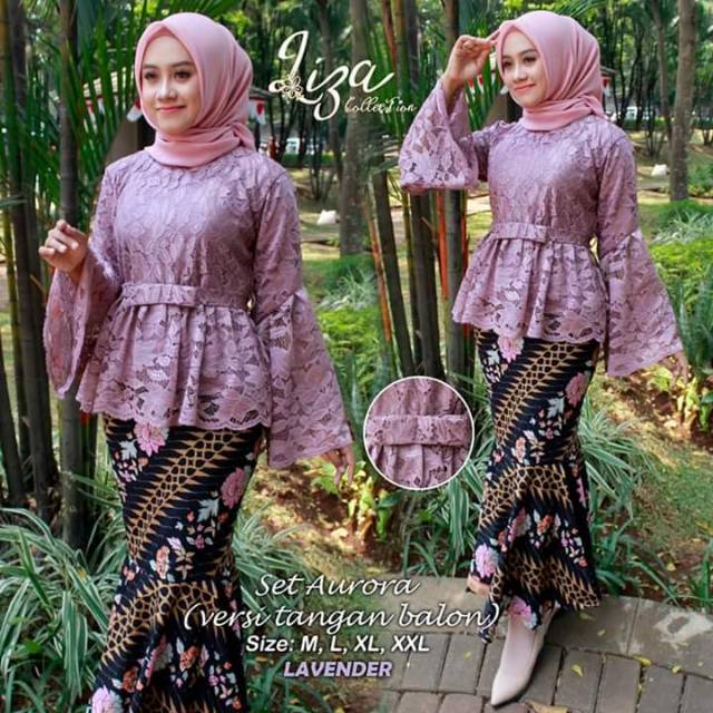 KEBAYA AURORA BROKAT / KEBAYA SET ROK BATIK / KEBAYA MODERN MURAH