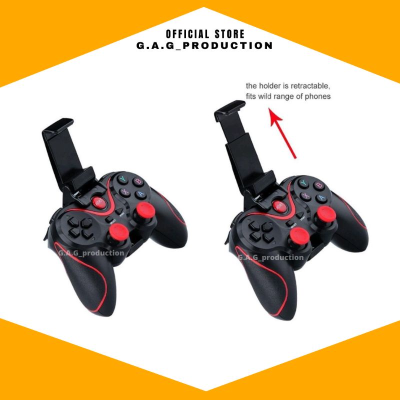 Gamepad X3 ORIGINAL bluetooth smartphone joystick PC holder wireless