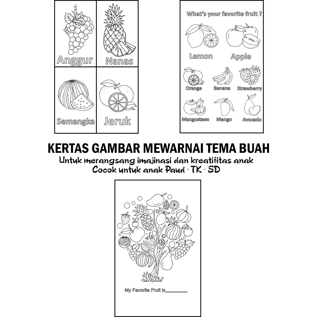 

Kertas Mewarnai Gambar Buah Folio / Melatih imajinasi dan Kreatifitas anak